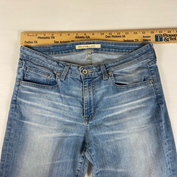 Vervet Blue Size 26 High Rise Straight Crop Raw Hem Stretch Jeans - Picture 2 of 11